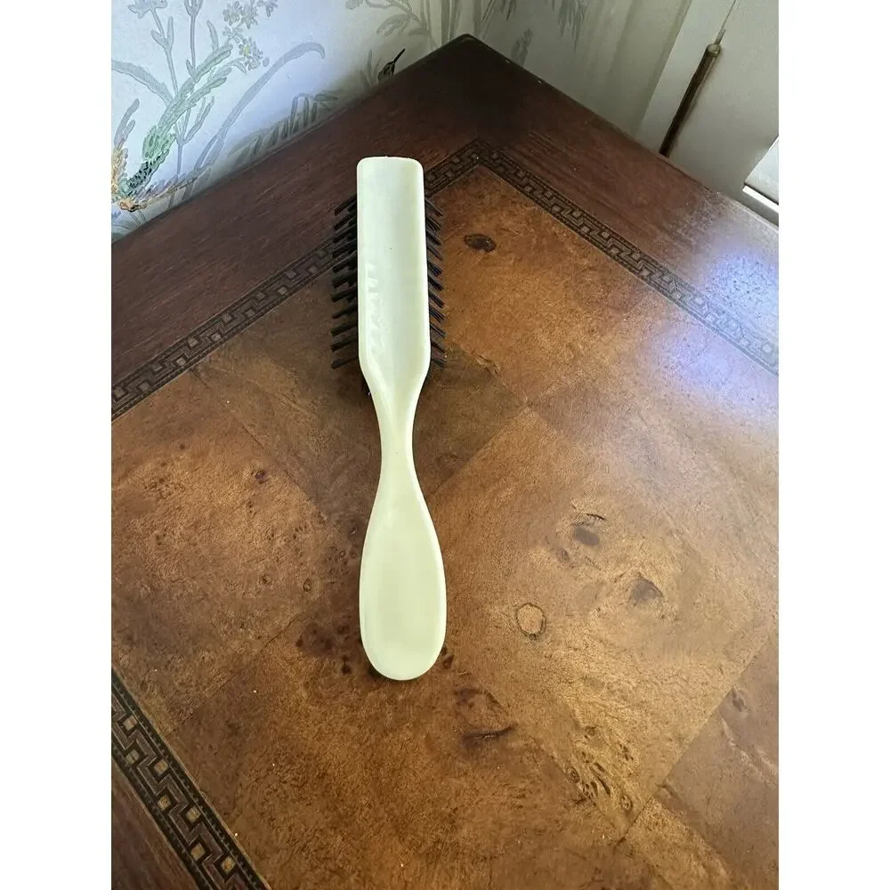 Vintage Nylon Bristle Brush- Cream Handle 7” Long